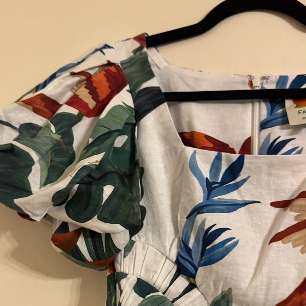 FARM Rio Tropical Parrot Puff Sleeve Dress - Picture 3 of 5